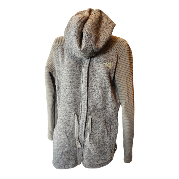 North Face Fleece Jacket Hoodie Womens Medium Hooded Full Zip Hiking Sweatshirt - Picture 6 of 11
